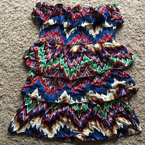 Patterned colourful tube top L - Picture 1 of 2